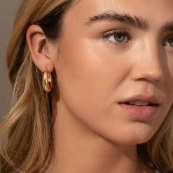 Rare Hoop Earrings -Uncommon James J13E RAREHOOP GOLD M1