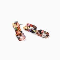 Resin Link Earrings -Uncommon James J13E RESINLINK PINK 1