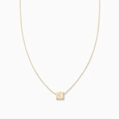 Bold Letter Necklace -Uncommon James J13N BOLDLETTER GOLD WHITE J 1