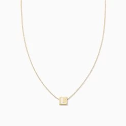Bold Letter Necklace -Uncommon James J13N BOLDLETTER GOLD WHITE L 1