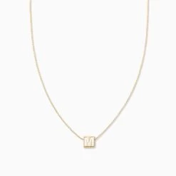 Bold Letter Necklace -Uncommon James J13N BOLDLETTER GOLD WHITE M 1