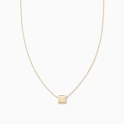 Bold Letter Necklace -Uncommon James J13N BOLDLETTER GOLD WHITE T 1