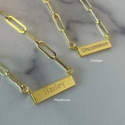 Chain And Bar Necklace -Uncommon James J13N CHAINBAR GOLD 6