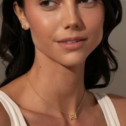 Chicago Flag Pendant Necklace -Uncommon James J13N CHICAGONECK GOLD M1