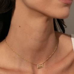 Chicago Flag Pendant Necklace -Uncommon James J13N CHICAGONECK GOLD M2