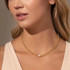 Center Of Attention Chain Necklace -Uncommon James J13N CNTRATTN GOLD M