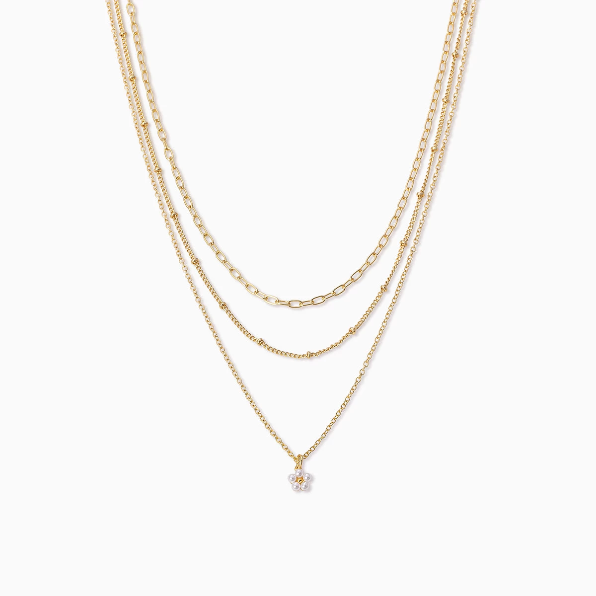 Flower Pendant Necklace 3 Flower Pendant Necklace