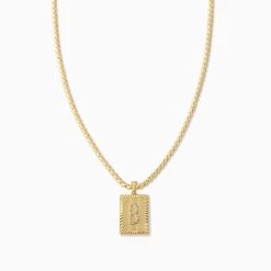 Letter Chain Necklace -Uncommon James J13N LETTERCHAIN GOLD B