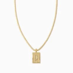 Letter Chain Necklace -Uncommon James J13N LETTERCHAIN GOLD D