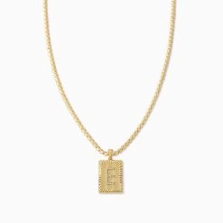 Letter Chain Necklace -Uncommon James J13N LETTERCHAIN GOLD E