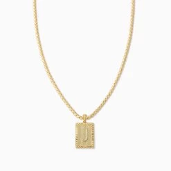 Letter Chain Necklace -Uncommon James J13N LETTERCHAIN GOLD J