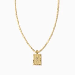 Letter Chain Necklace -Uncommon James J13N LETTERCHAIN GOLD K