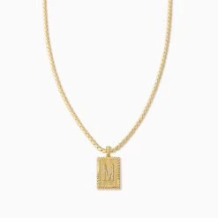 Letter Chain Necklace -Uncommon James J13N LETTERCHAIN GOLD M