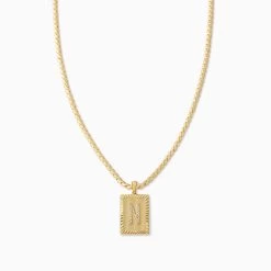 Letter Chain Necklace -Uncommon James J13N LETTERCHAIN GOLD N