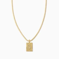 Letter Chain Necklace -Uncommon James J13N LETTERCHAIN GOLD S