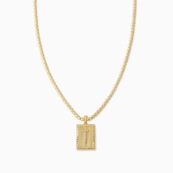 Letter Chain Necklace -Uncommon James J13N LETTERCHAIN GOLD T