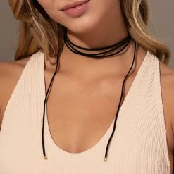 Long Cord Necklace -Uncommon James J13N LONGCORD GOLD M5