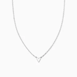 Mini White Heart Necklace