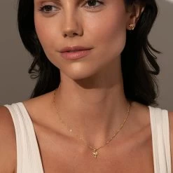 Palm Tree Pendant Necklace -Uncommon James J13N PALMTREENECK GOLD M1