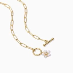Picking Petals Chain And Pendant Necklace -Uncommon James J13N PETALSCHAIN GOLD 1