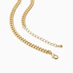 Rebellious Curb Chain Necklace -Uncommon James J13N REBELCHAIN GOLD 3