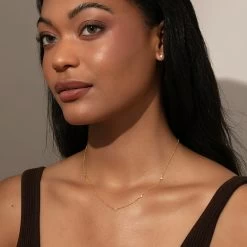 Textured Stud Necklace 11 Textured Stud Necklace -Uncommon James J13N TXTSTUDNECK GOLD M 1