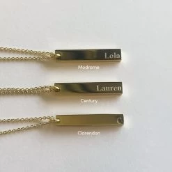 Vertical Bar Necklace -Uncommon James J13N VERTICALBAR GOLD 5