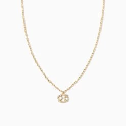 Zodiac Icon Chain Necklace -Uncommon James J13N ZODIACICON GOLD CANCER 1
