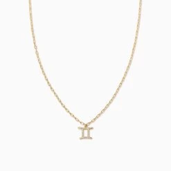 Zodiac Icon Chain Necklace -Uncommon James J13N ZODIACICON GOLD GEMINI 1