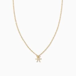 Zodiac Icon Chain Necklace -Uncommon James J13N ZODIACICON GOLD PISCES 1