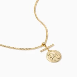 Zodiac Pendant Necklace -Uncommon James J13N ZODIACPENDANT GOLD CAP 1