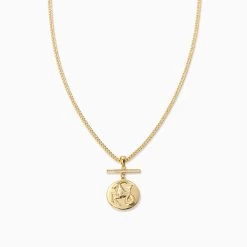 Zodiac Pendant Necklace -Uncommon James J13N ZODIACPENDANT GOLD CAP 3