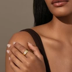 Diamond Heart Dome Ring -Uncommon James J13R DIAMONDHRTDOME GOLD M 1