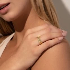 Octagon Ring (Set Of 2) 9 Octagon Ring (Set Of 2) -Uncommon James J13R OCTAGON GOLD M