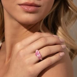 Resin Heart Ring -Uncommon James J13R RESINHEARTRING PINK M