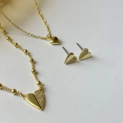 Other Half Heart Stud Earrings -Uncommon James J14E OTHERHALFHRTEAR GOLD 4