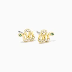 Snake Stud Earrings -Uncommon James J14E SNAKESTUD GOLD 3