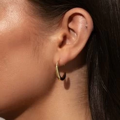 Dewdrop Hoop Earrings -Uncommon James J15E DEWDROP GOLD M2