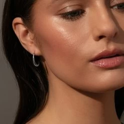 Dewdrop Hoop Earrings -Uncommon James J15E DEWDROP SILVER M1