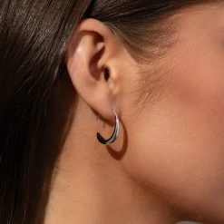 Dewdrop Hoop Earrings -Uncommon James J15E DEWDROP SILVER M2