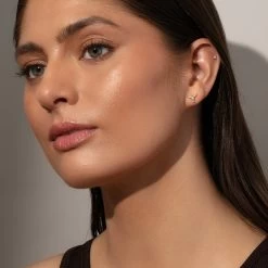 Fighter Stud Earrings -Uncommon James J15E FIGHTERSTUD GOLD M1