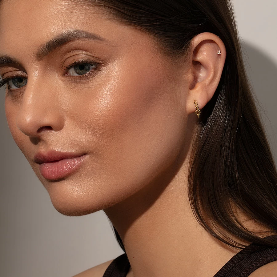 Spike Huggie Earrings 6 Spike Huggie Earrings - Image 4