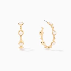 Chic Pearl Hoop Earrings