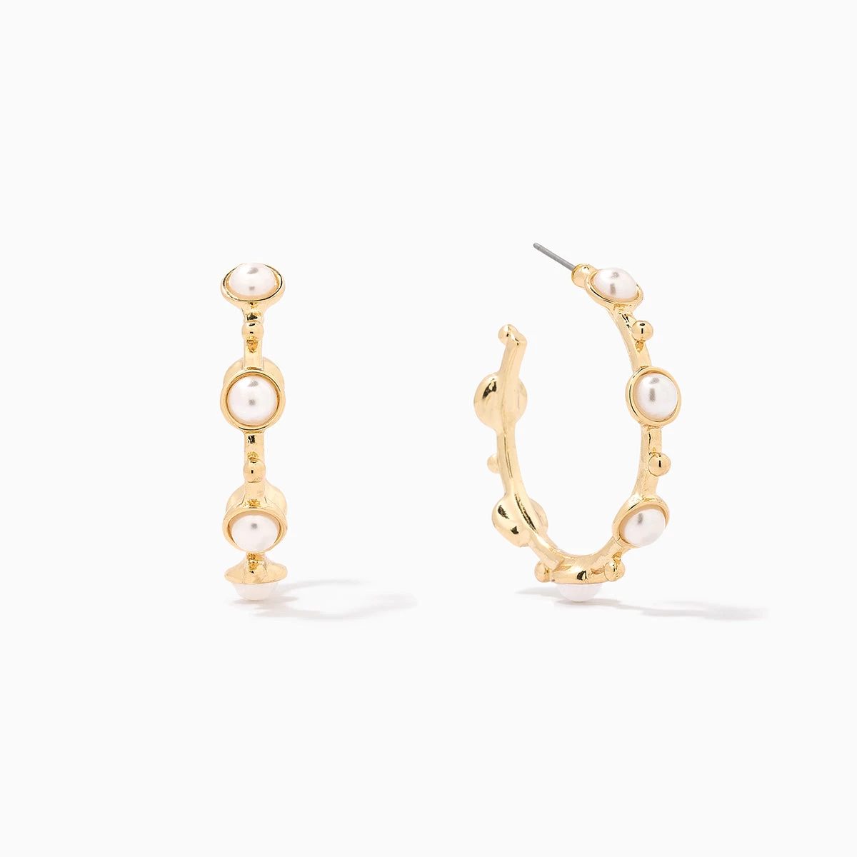 Chic Pearl Hoop Earrings 3 Chic Pearl Hoop Earrings