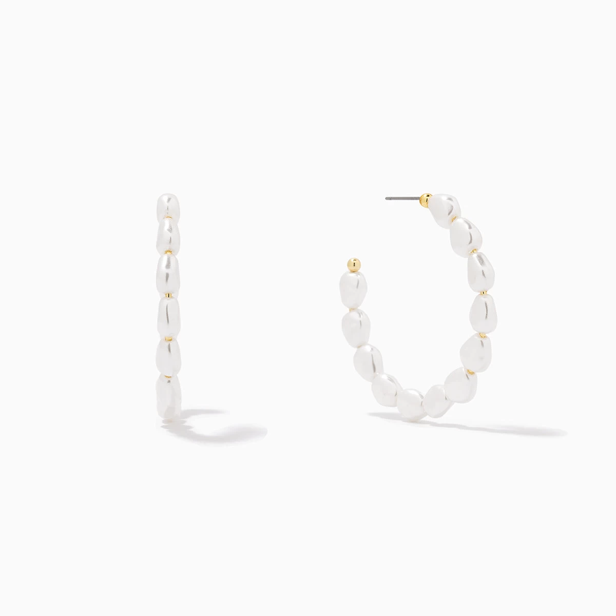 Classy Pearl Hoop Earrings 3 Classy Pearl Hoop Earrings