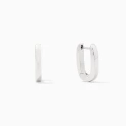 Oval Huggie Earrings 14 Oval Huggie Earrings -Uncommon James J16E OVALHUG SILVER 1