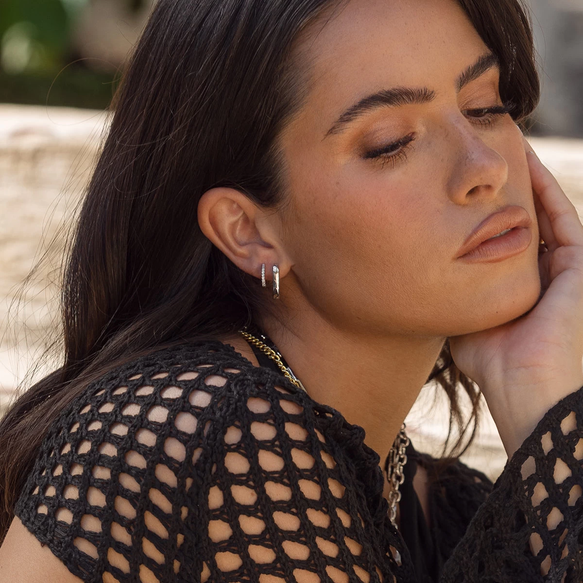 Oval Huggie Earrings 8 Oval Huggie Earrings - Image 6