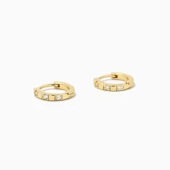 Runway Huggie Earrings -Uncommon James J16E RUNAWAY GOLD 2