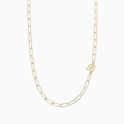 Cursive Initial Necklace 23 Cursive Initial Necklace -Uncommon James J16N CURSIVE GOLD B 1