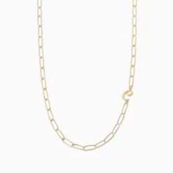 Cursive Initial Necklace 24 Cursive Initial Necklace -Uncommon James J16N CURSIVE GOLD C 1